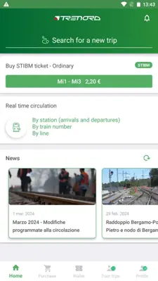 Trenord - Train Timetable android App screenshot 0